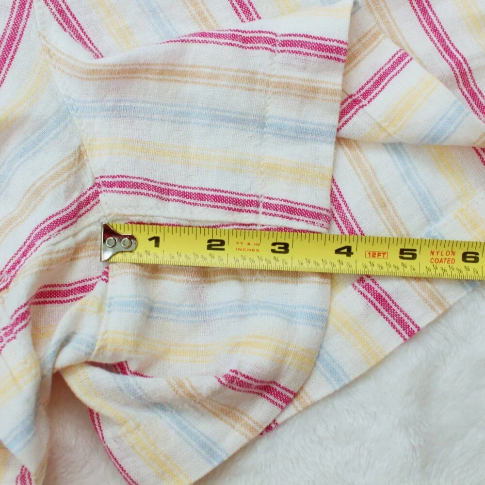 NWT GAP multi colored striped linen shorts XL summer vacation